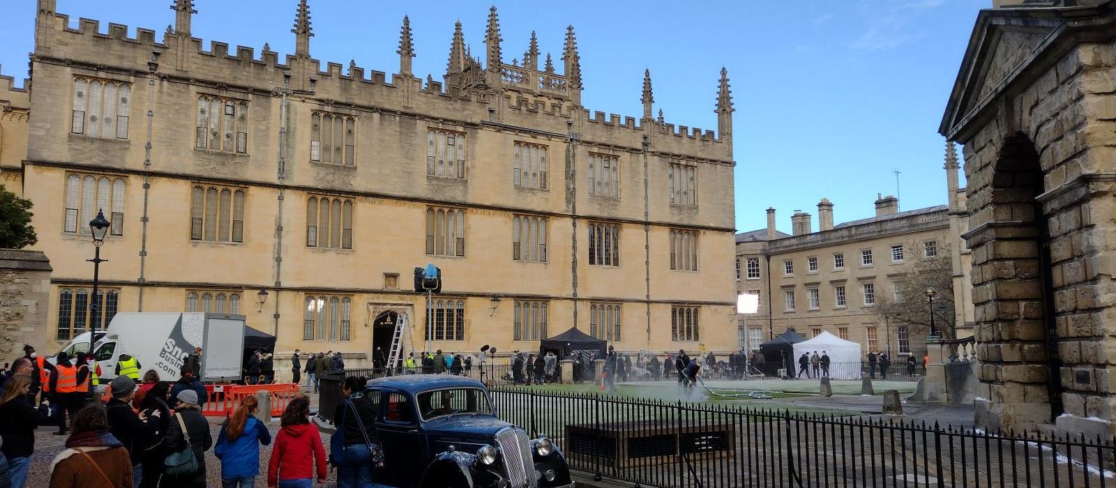 Filming in Radcliffe Square