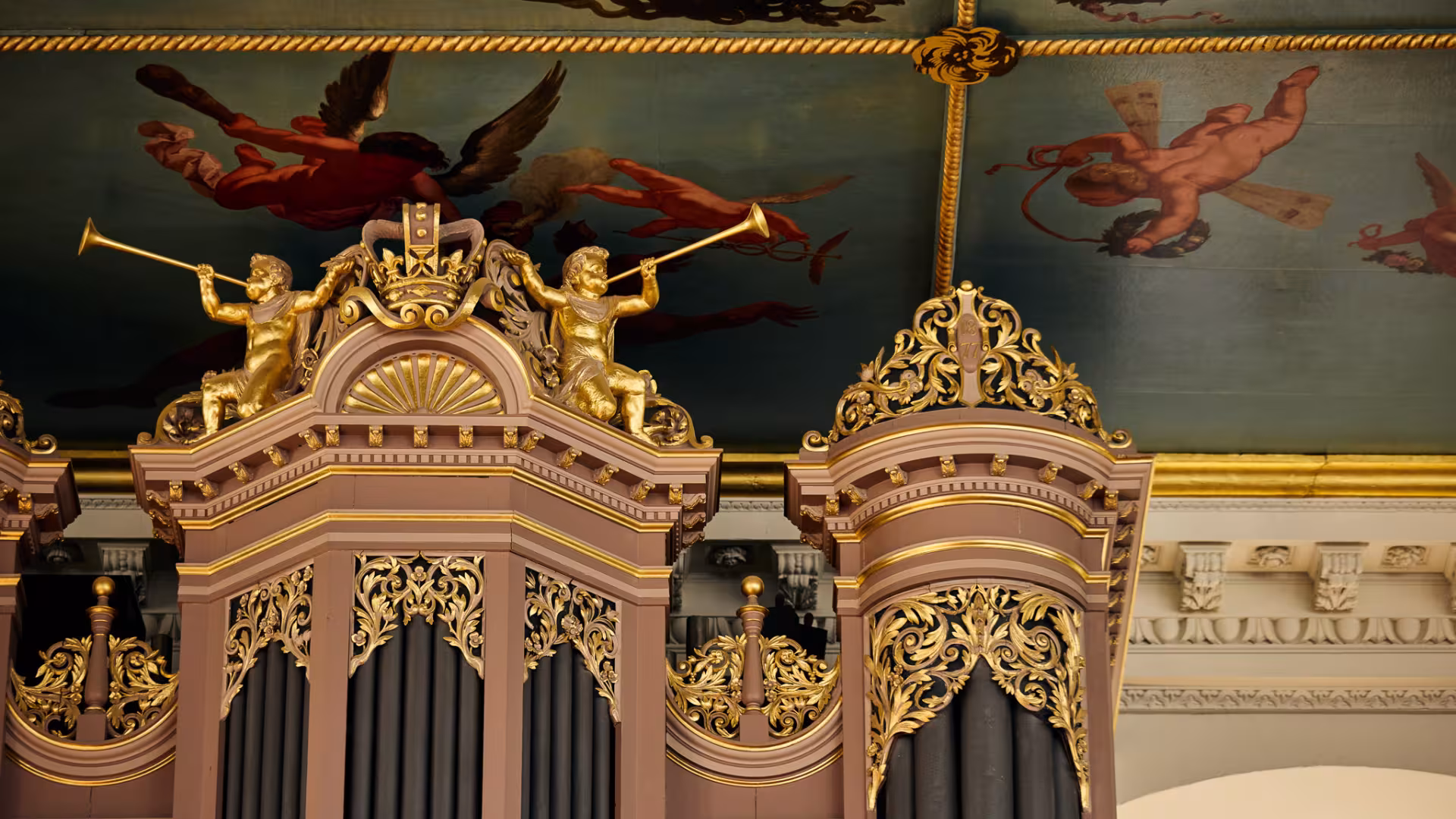 Detail above the organ, Sheldonian Theatre