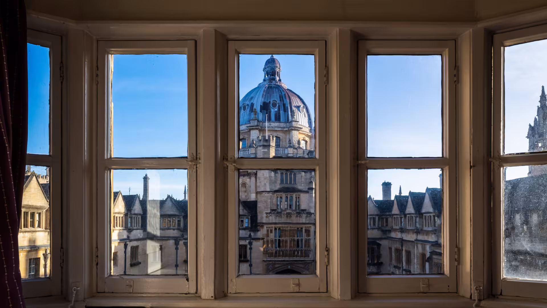 A view of the Radcliffe Camera from a bedroom in Brasenose College